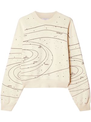 Off-White Solar System cotton sweatshirt - Neutrals