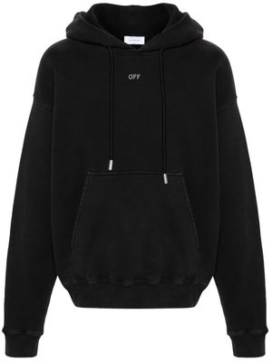 Off-White Stamp Mary cotton hoodie - Black