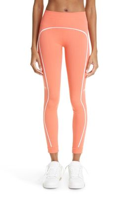 Off-White Stamp Seamless Leggings in Coral Red