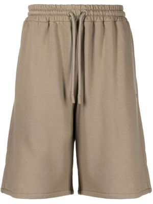 Off-White Stitch Diag cotton track shorts - Brown