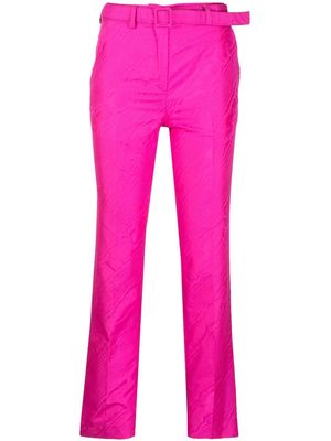 Off-White straight-leg cropped trousers - Pink