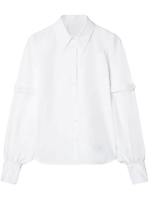 Off-White strap-embellished poplin shirt