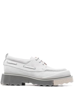 Off-White suede boat shoes - Grey