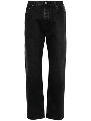 Off-White tapered-leg faded-effect jeans - Black