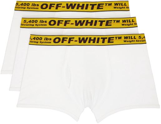 Off-White Three-Pack White Logo Boxers
