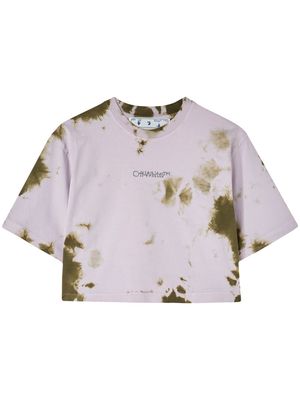 Off-White tie-dye cropped top - Pink