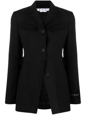Off-White Toybox Dry Wo single-breasted wool blazer - Black