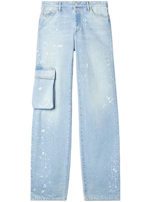 Off-White Toybox Painted wide-leg jeans - Blue