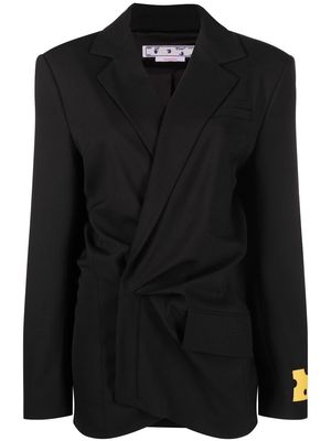 Off-White twist-detailed blazer dress - Black
