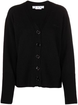 Off-White V-neck wool cardigan - Black