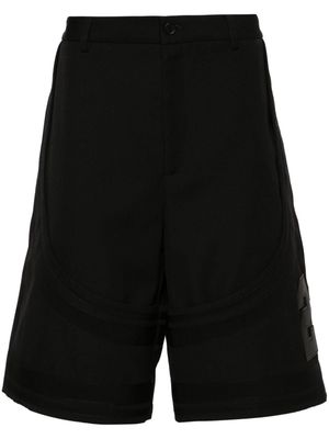 Off-White Varsity 23-appliqué shorts - Black
