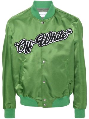 Off-White Varsity bomber jacket - Green