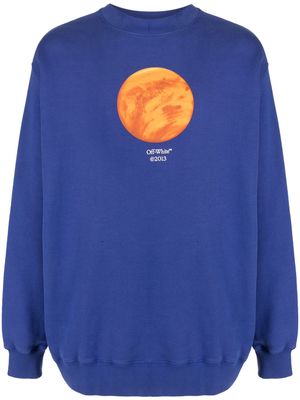 Off-White Venus-print cotton sweatshirt - Blue