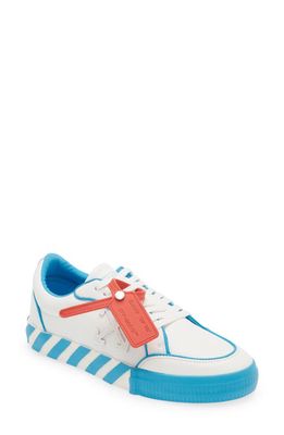 Off-White Vulcanized Low Top Sneaker in White Blue