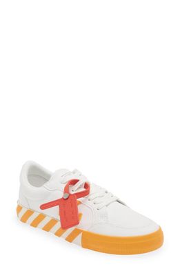 Off-White Vulcanized Low Top Sneaker in White Orange