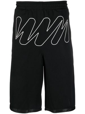 OFF-WHITE wave-detail shorts - Black