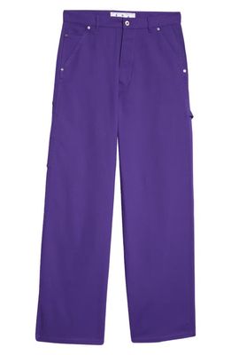 Off-White Wave Off Cotton Blend Carpenter Pants in Purple