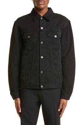 Off-White Wave Off Cotton Canvas Skate Jacket in Black