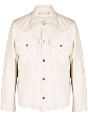 Off-White Wave Off lambskin shirt jacket - Neutrals