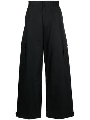 Off-White wide-leg cotton trousers - Black