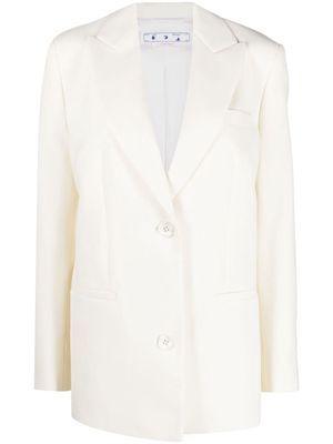 Off-White Wo Blend logo-embroidered blazer