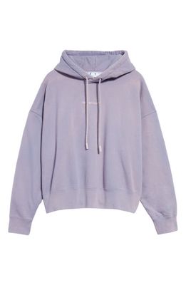 Off-White Women's Logo Cotton Hoodie in Lilac Lilac