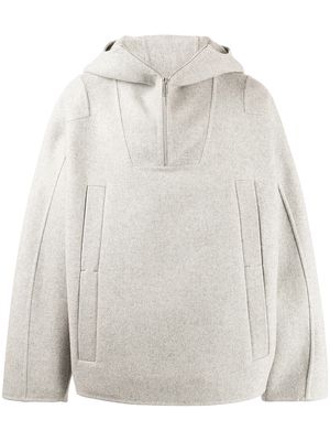 Off-White wool-blend hooded jacket - Grey