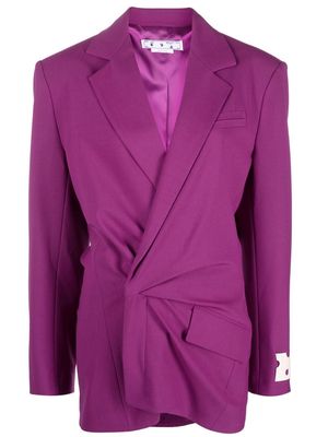 Off-White wrap-style blazer dress - Purple