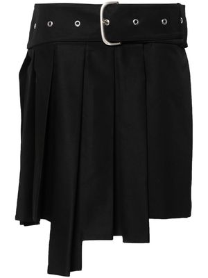 Off-White wraparound pleated mini skirt - Black