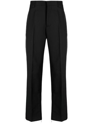 Off-White zip-detail cotton tailored trousers - Black