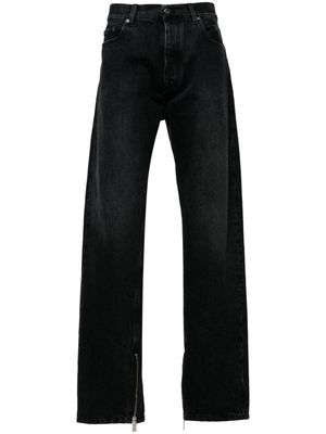 Off-White zip-detail straigh-leg jeans - 1300 VINTAGE BLACK NO COLOR