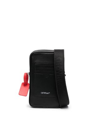 Off-White Zip -Tie tag leather bag - Black