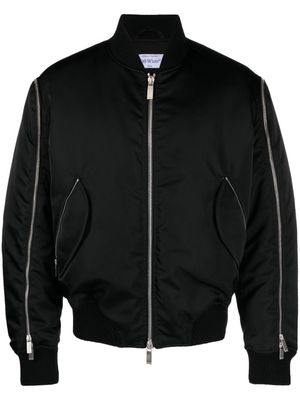 Off-White zip-up bomber jacket - BLACK BLACK