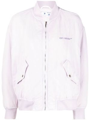Off-White zipped-up bomber jacket - Pink