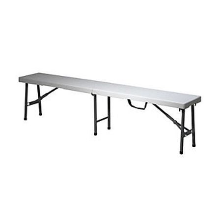 Office Star Light Gray 6' Fold-in-Half Bench