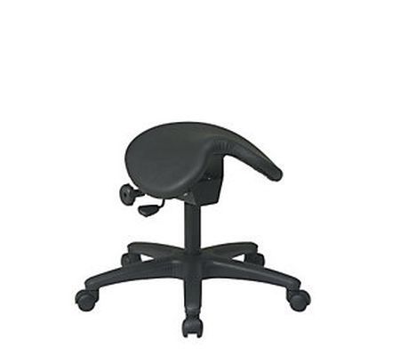 Office Star Products Backless Stool With Saddle Seat