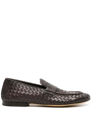 Officine Creative Airto 001 interwoven leather loafers - Brown
