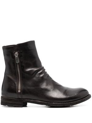 Officine Creative almond-toe leather boots - Brown