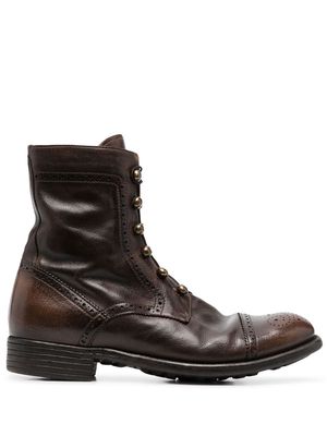 Officine Creative ankle lace up boots - Brown