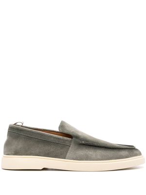 Officine Creative Bones 002 suede loafers - Green