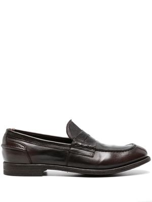 Officine Creative Chronicle 144 leather penny loafers - Brown
