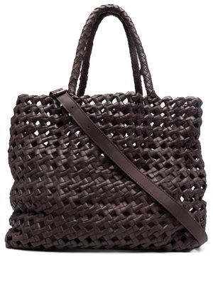 Officine Creative Class 35 woven tote bag - Brown