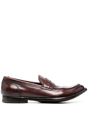 Officine Creative classic polished slip-on loafers - Brown