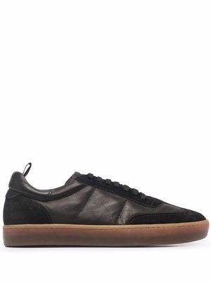 Officine Creative combined leather sneakers - Black