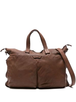 Officine Creative Helmet 046 leather briefcase - Brown