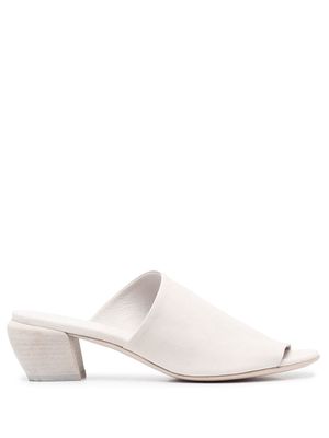 Officine Creative Helyette 016 leather mules - White