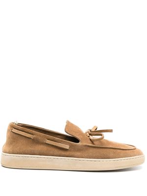 Officine Creative Herbie 003 suede boat loafers - Brown