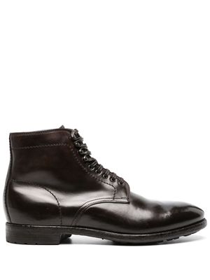 Officine Creative Hopkins Crepe leather ankle boots - Brown