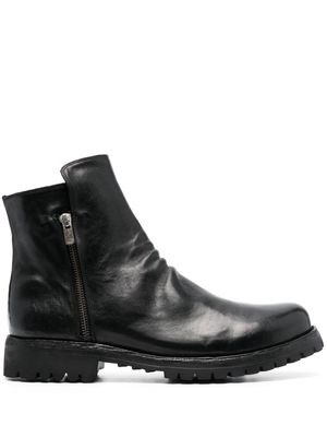 Officine Creative Iconik leather zip-up boots - Black