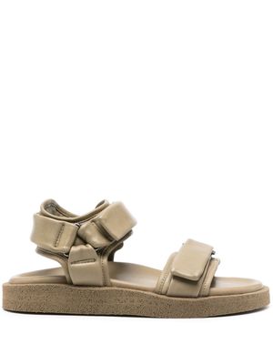 Officine Creative Inner touch-strap leather sandals - Green